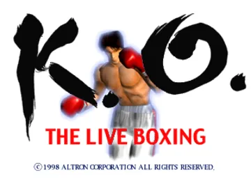 K.O - The Live Boxing (JP) screen shot title